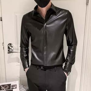 Men Leather Shirts