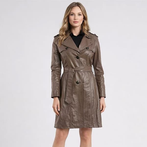 Genuine Leather Long Coat for Timeless Style and Cold Weather Wear