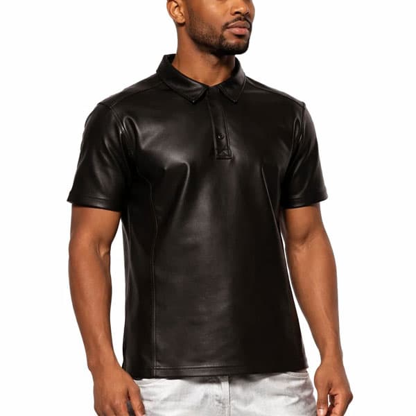 Men’s Leather Polo Shirt | Stylish, Durable and Soft Leather Feel