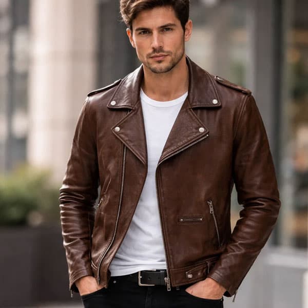 Rutland Spanish Brown Riding Leather Jacket