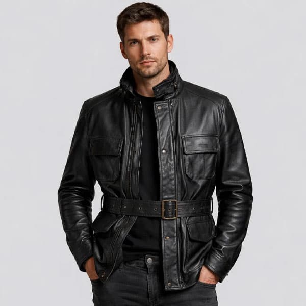 Tom Hardy Bane Shearling Leather Coat for Warm Winter Style 