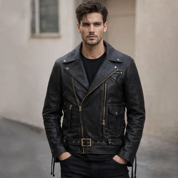 Terminator 2 Arnold Schwarzenegger Leather Biker Jacket